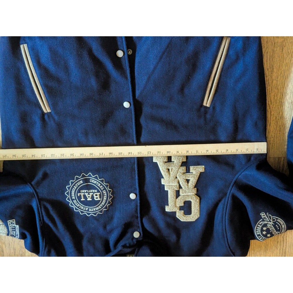 Collegiate Luxe CIAA 1912 Varsity Jacket Men 4XL Navy Blue Wool Chenille... - Picture 4 of 10